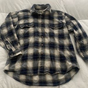 Men’s Blue & Cream Flannel Button Down